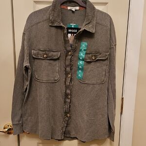 Briggs Green Textured Button-Up Shirt